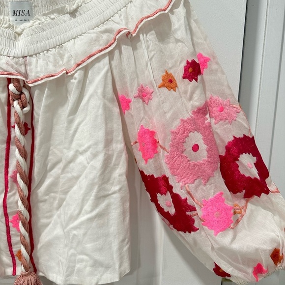 NWT Misa Los Angeles Off-the-shoulder Embroidered Too - Picture 4 of 9